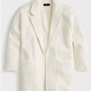 J. Crew Open Front Long Sweater Blazer NEW Sz. M Cream